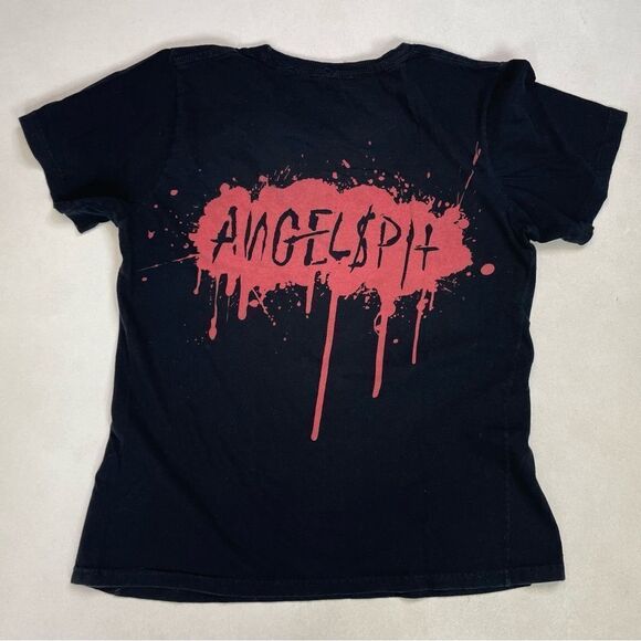 Angelspit Hell Starts Now Graphic T-shirt Women Small Black Short Sleeve Music - Picture 3 of 5